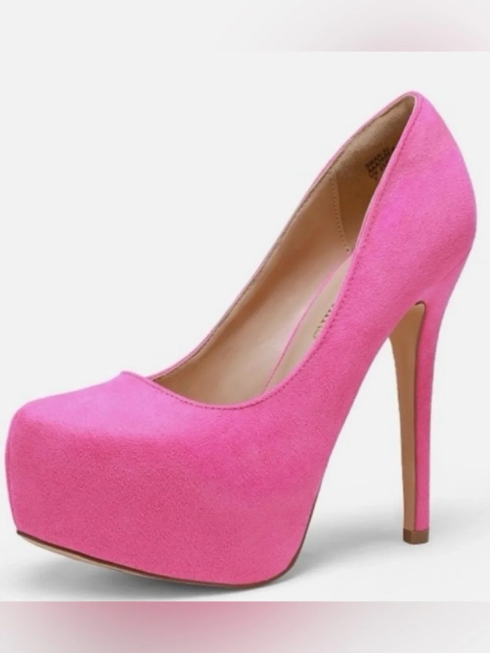 Dream Pairs  Hot Pink Fuchsia Suede Stiletto Swan Platform Pumps size 8.5